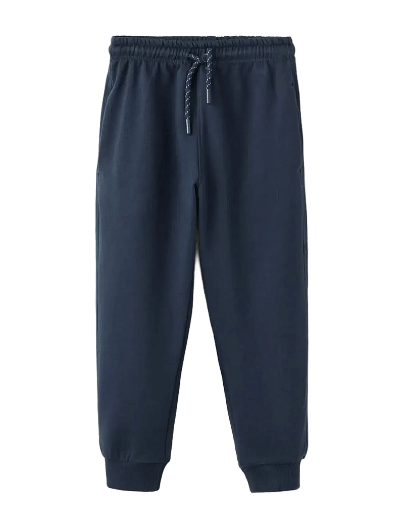 Mango - Cotton jogger-style trousers - jogginghosen - navy - 0