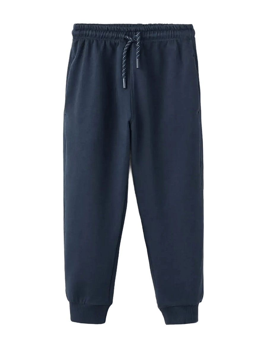 Mango - Cotton jogger-style trousers - sweatpants - navy - 0