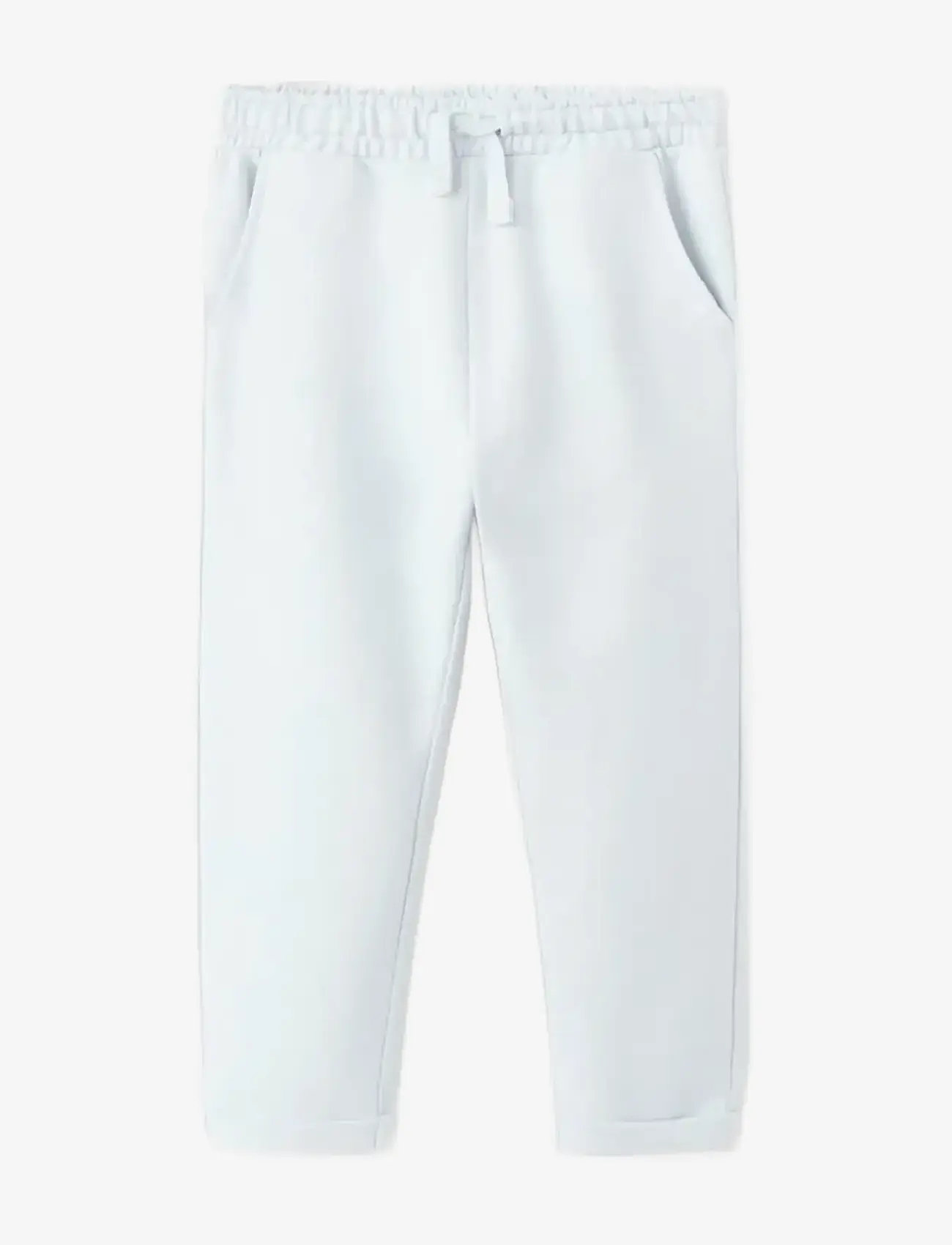 Mango - Cotton drawstring joggers - sweatpants - lt-pastel blue - 1