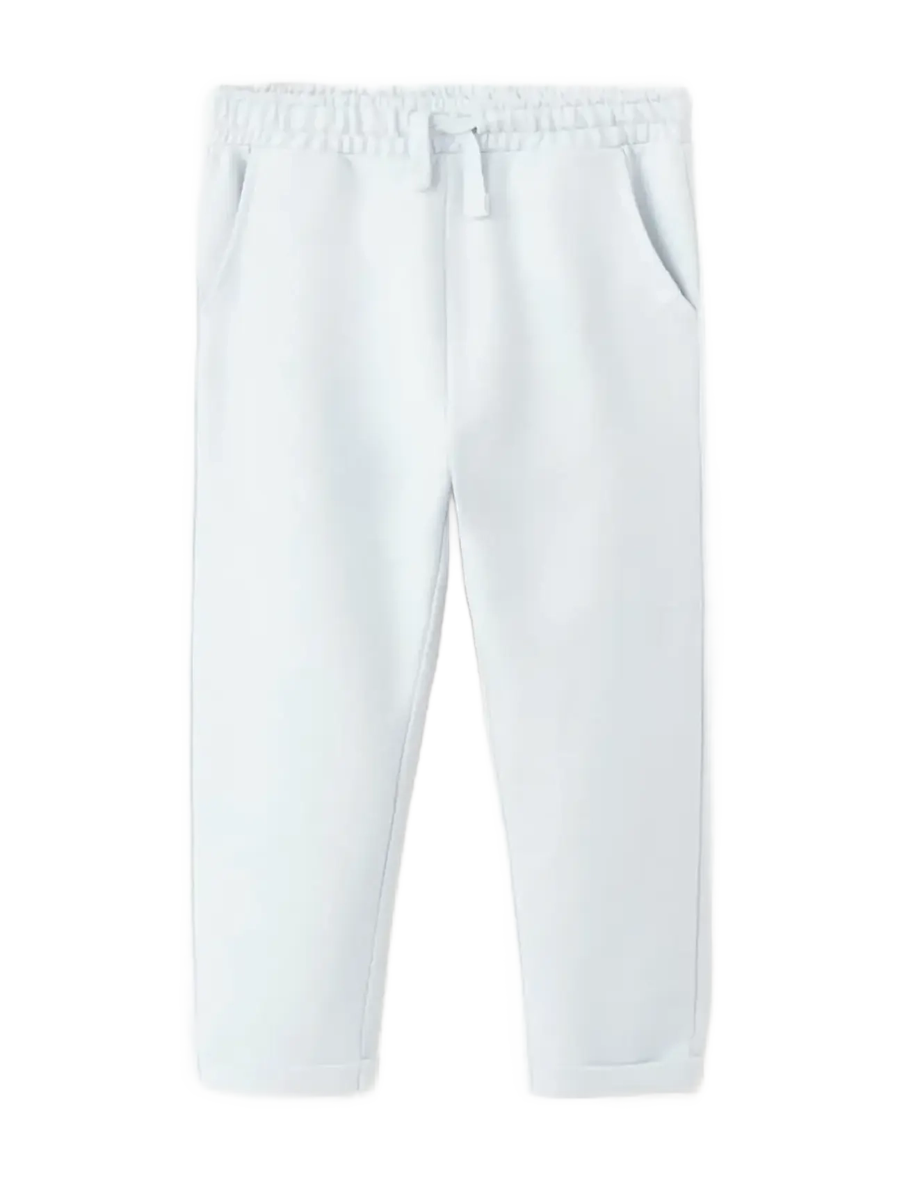 Mango Cotton drawstring joggers - Kläder - LT-PASTEL BLUE / blue
