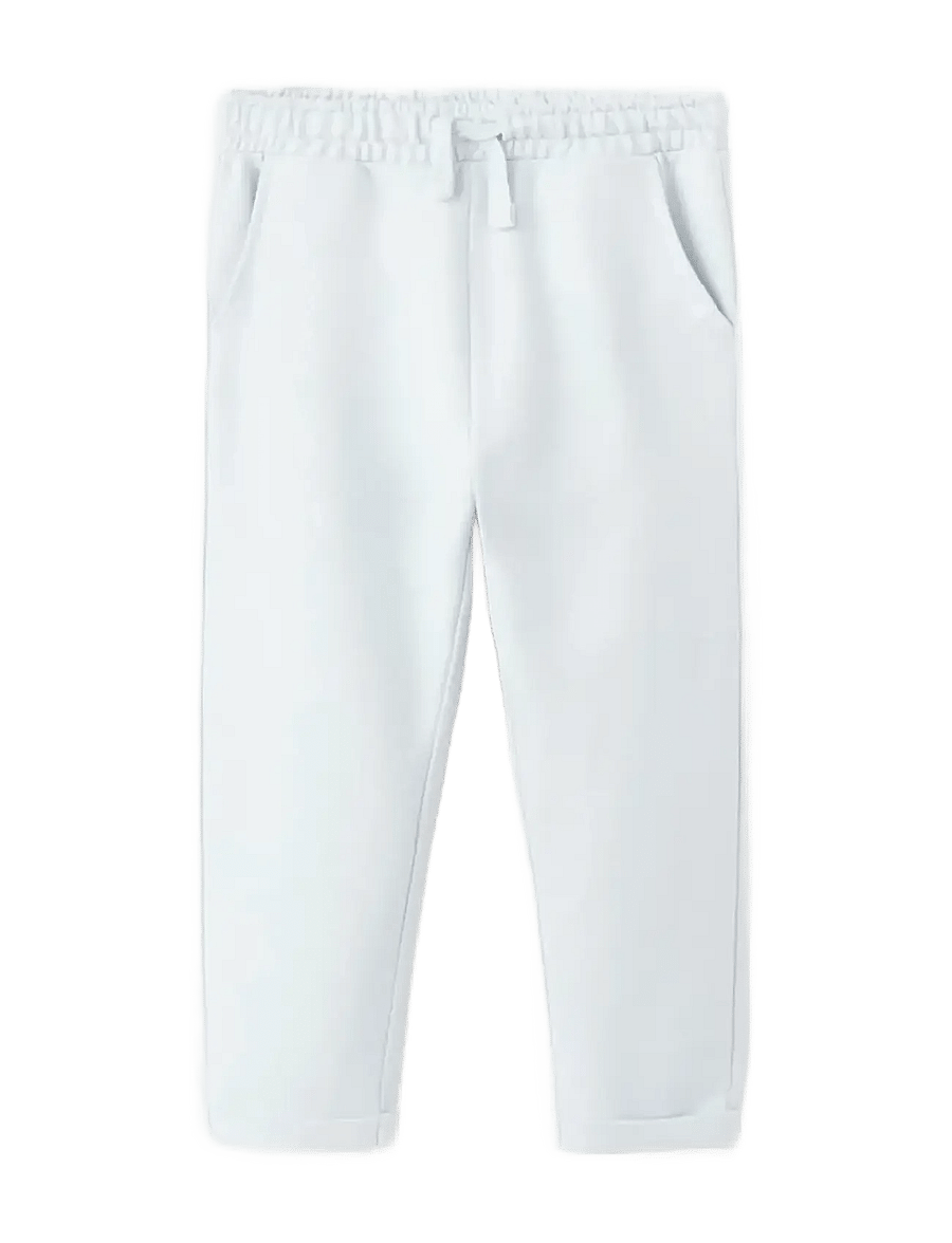 Mango - Cotton drawstring joggers - mjukisbyxor - lt-pastel blue - 1