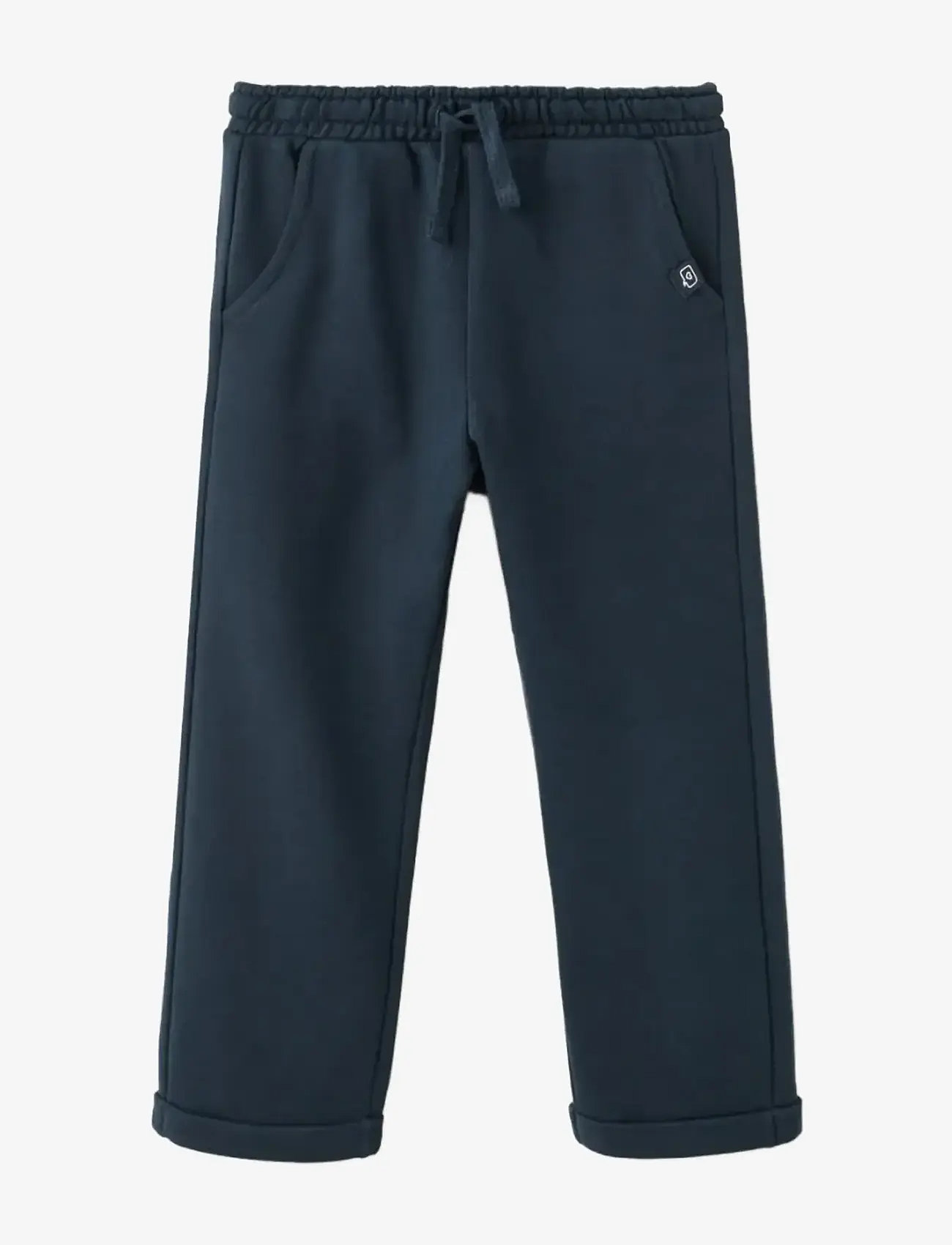 Mango - Cotton drawstring joggers - sweatpants - navy - 0