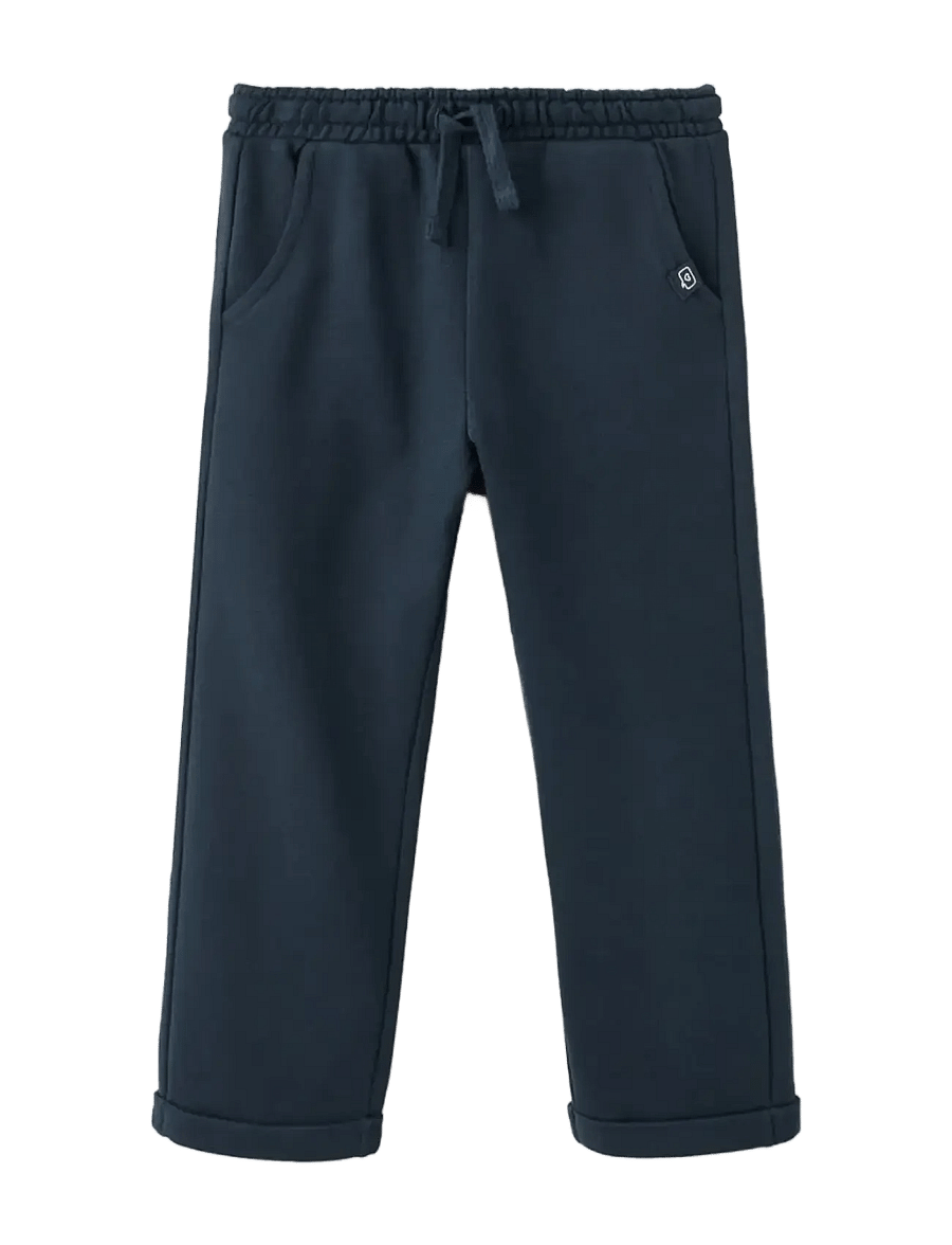 Mango - Cotton drawstring joggers - mjukisbyxor - navy - 0