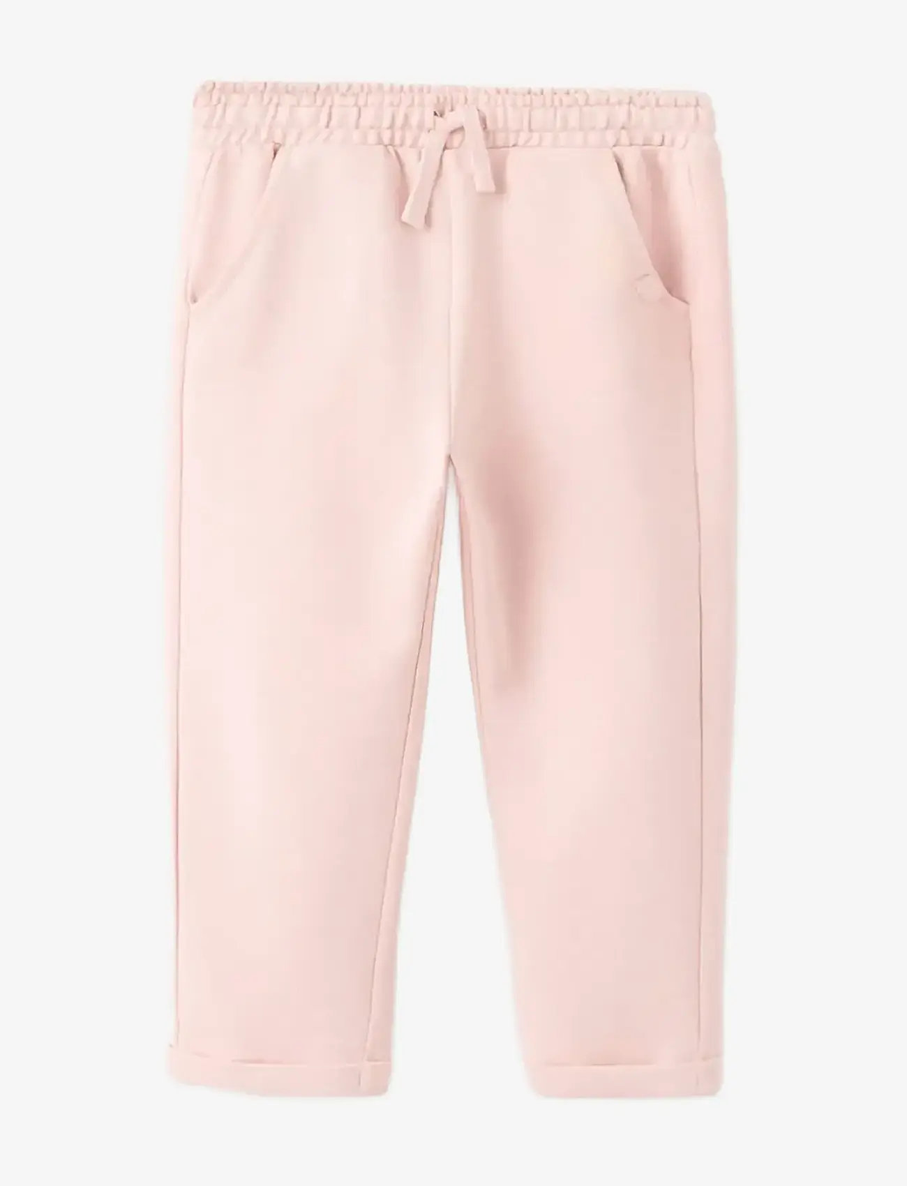 Mango - Cotton drawstring joggers - sweatpants - pink - 0