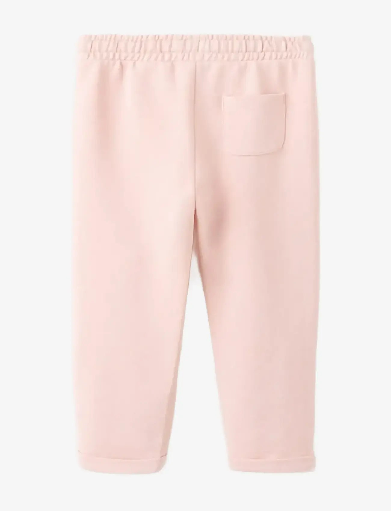 Mango - Cotton drawstring joggers - sweatpants - pink - 1