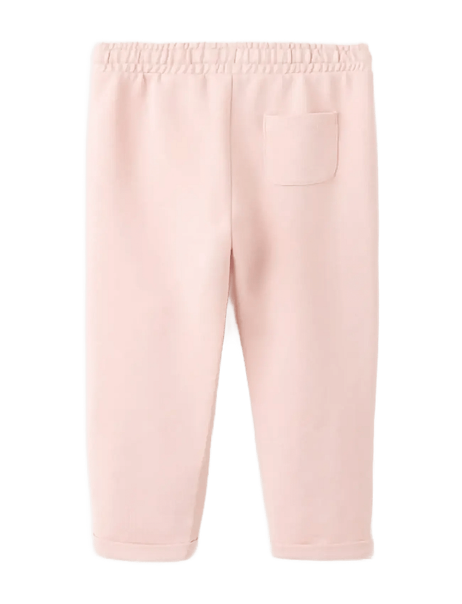 Mango - Cotton drawstring joggers - mjukisbyxor - pink - 1