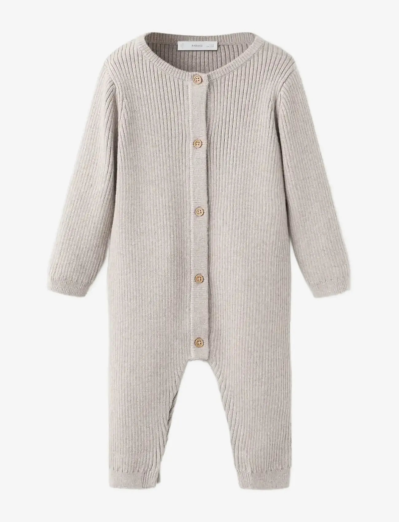 Mango - Buttoned long jumpsuit - byxdress - light beige - 0