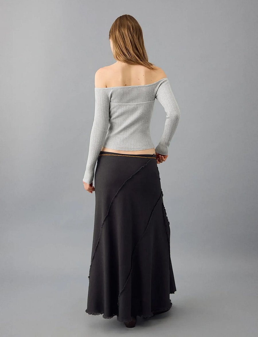 Mango - Long-sleeved halter-neck top - långärmade t-shirts - lt pastel grey - 2