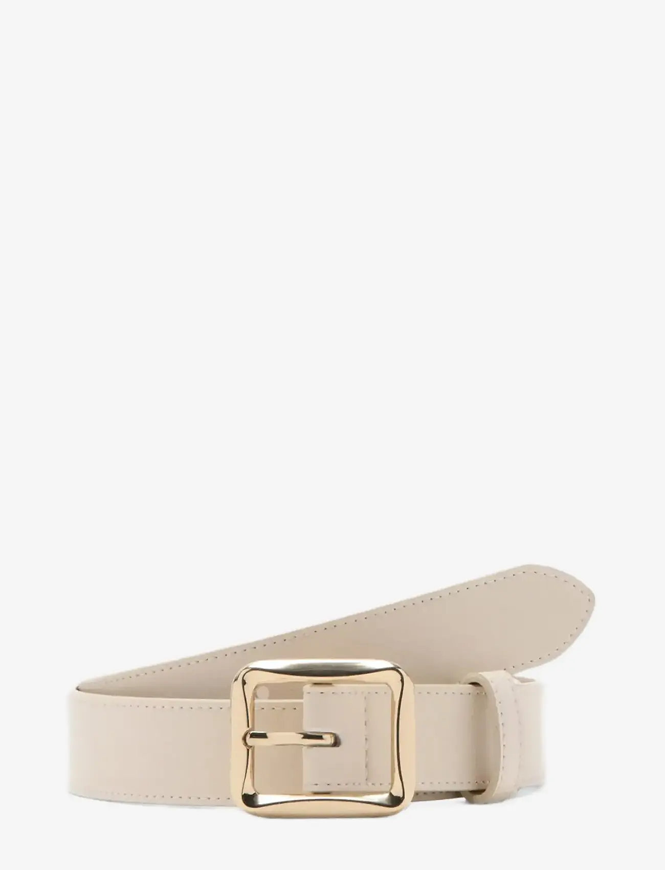 Mango - Square buckle belt - laveste priser - light beige - 0