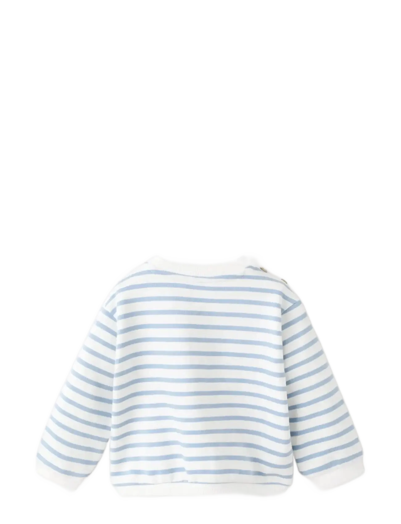Mango - Striped cotton-blend sweatshirt - sweatshirts - lt-pastel blue - 1