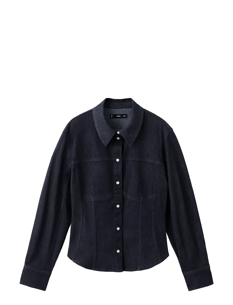 Mango - Denim shirt with seams - jeanshemden - open blue - 1
