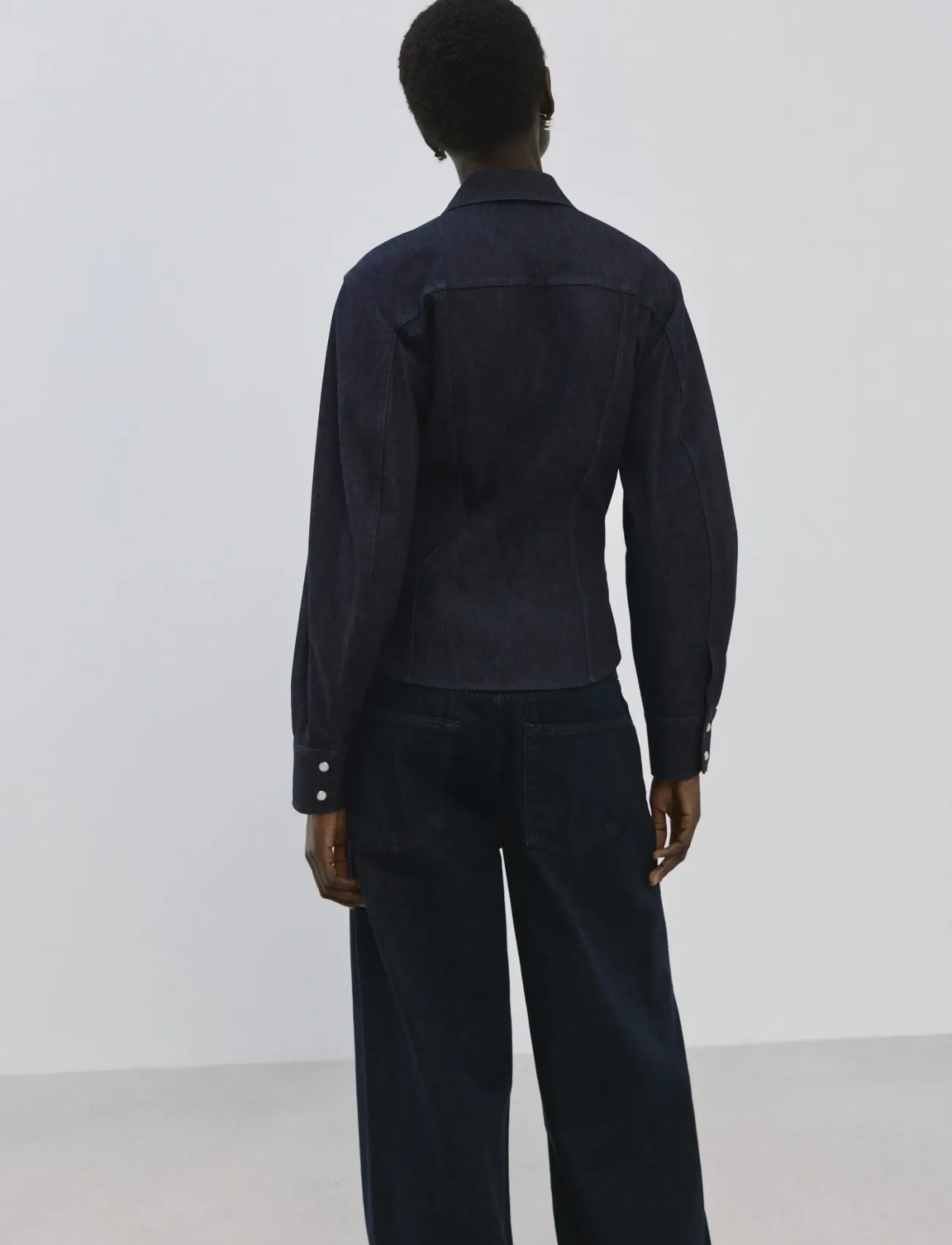 Mango - Denim shirt with seams - teksasärgid - open blue - 2
