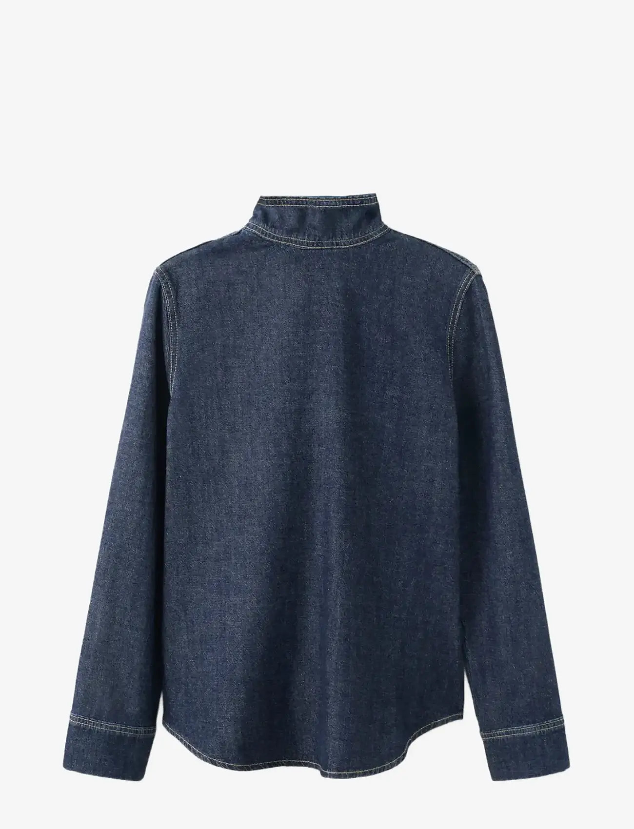 Mango - Denim shirt with tie fastening - jeanshemden - open blue - 1