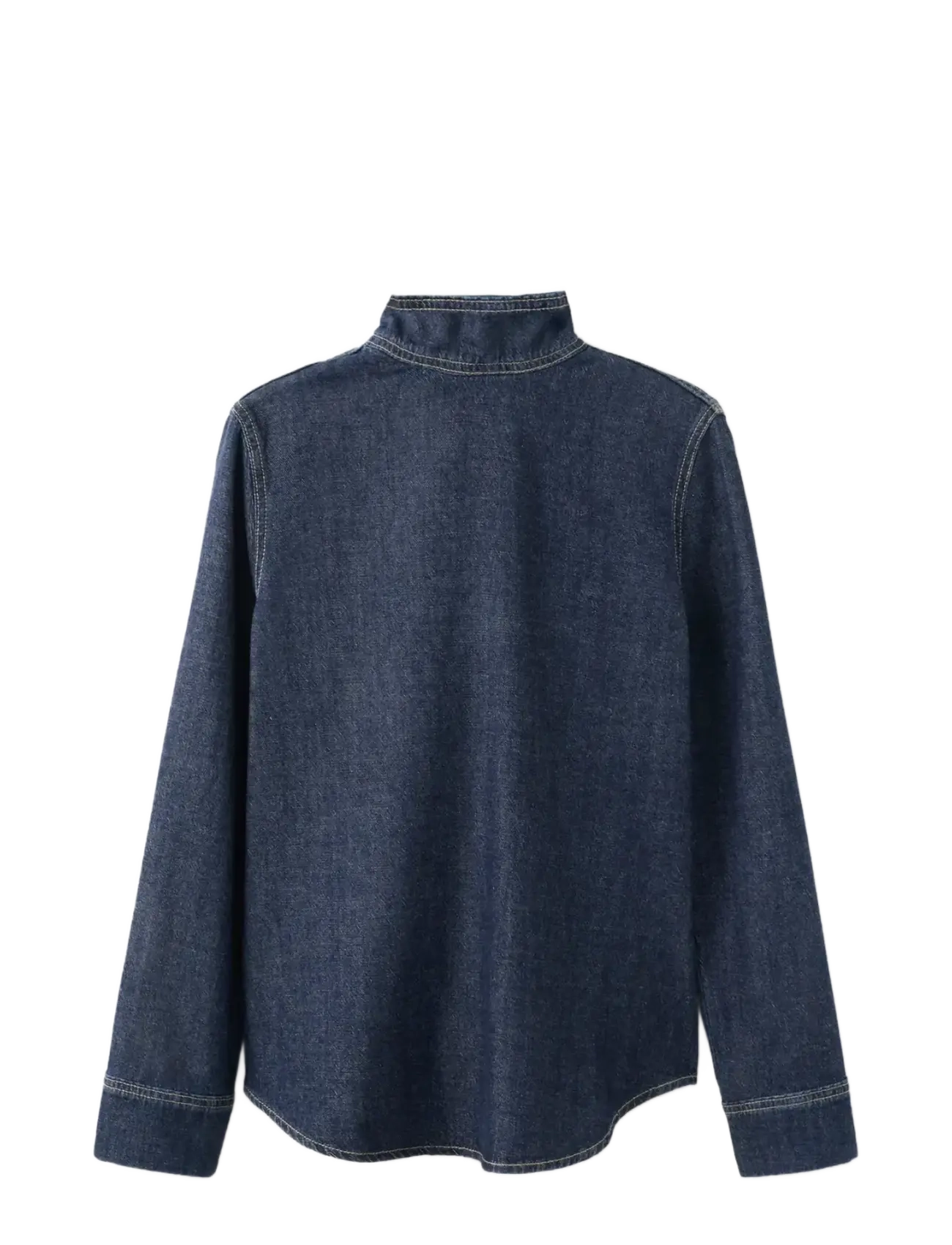 Mango Denim shirt with tie fastening - Tøj - OPEN BLUE / navy