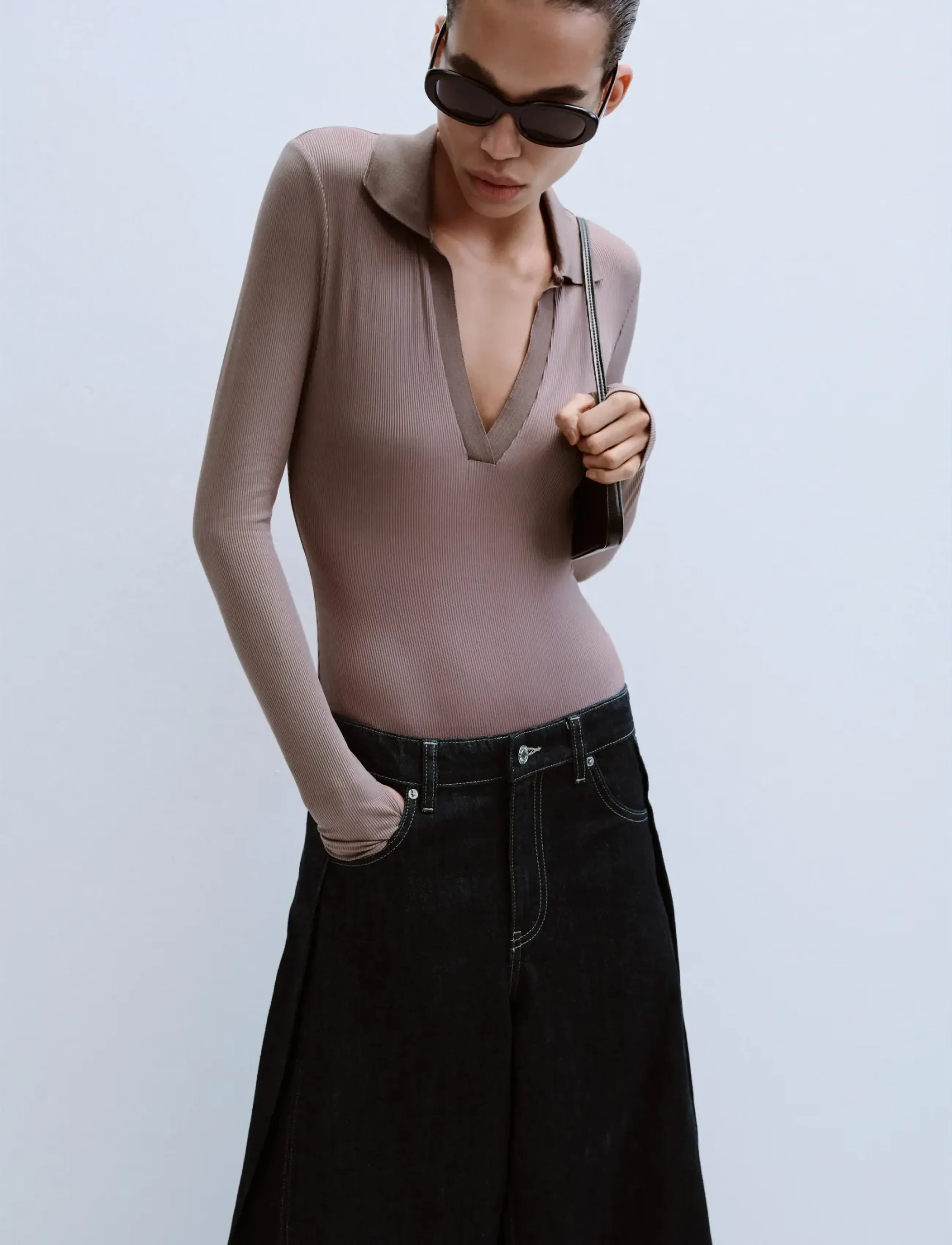 Mango Mid-rise balloon jeans - Kläder - BLACK / navy