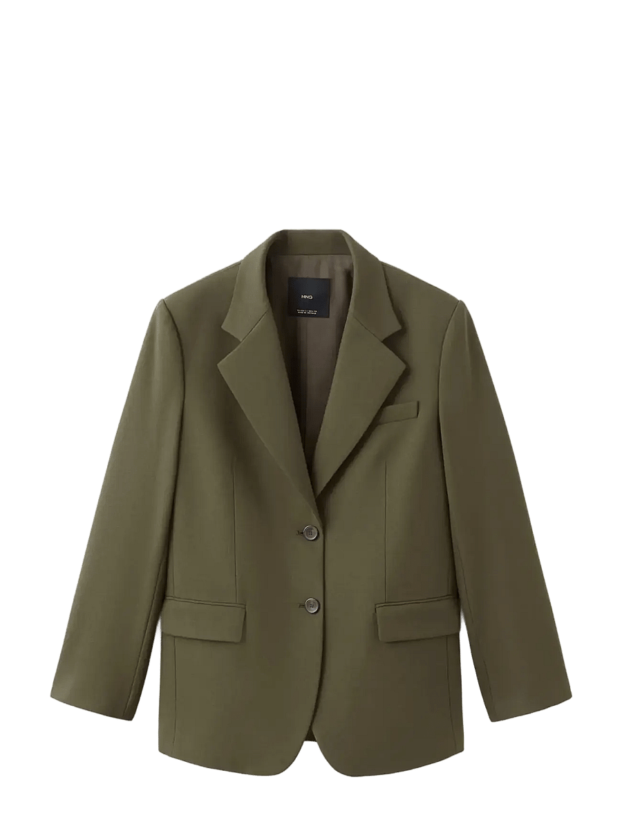 Mango - Double-breasted suit jacket - enkeltradede blazere - beige - khaki - 1