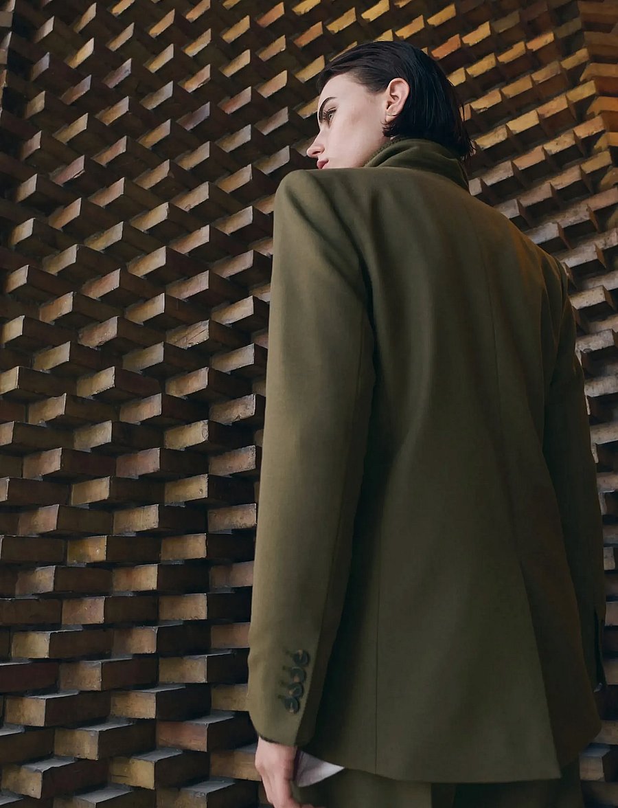 Mango - Double-breasted suit jacket - enkeltradede blazere - beige - khaki - 2