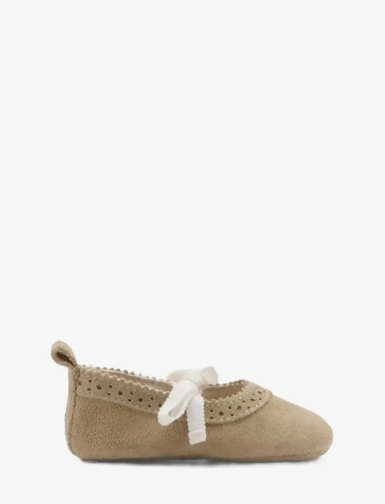 Mango - Leather ballet flats with bow - ballerinaer & slip ons - lt pastel brown - 0