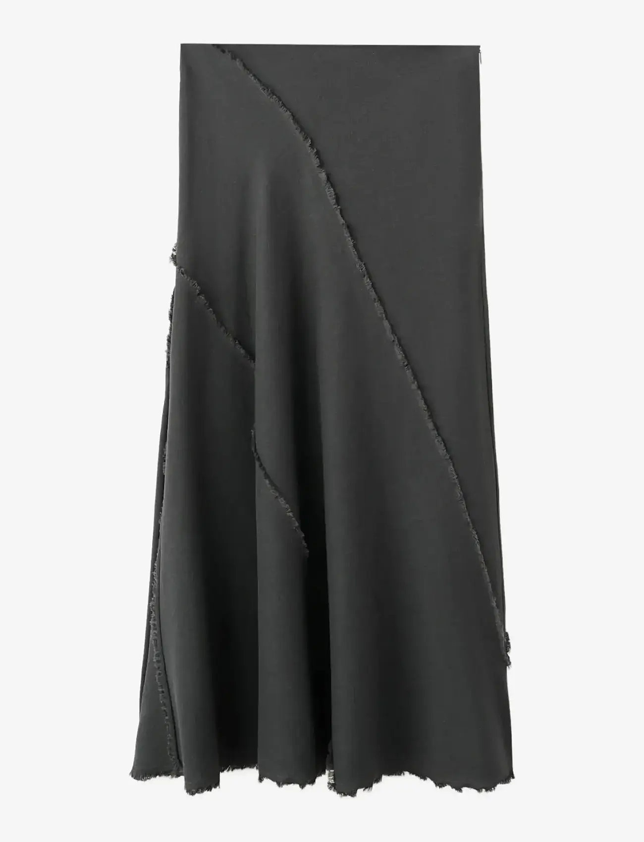 Mango - Long skirt with distressed details - maxi skirt - charcoal - 1