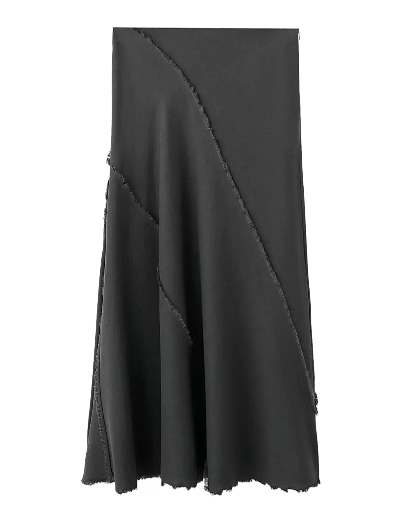 Mango - Long skirt with distressed details - maxi skirt - charcoal - 1