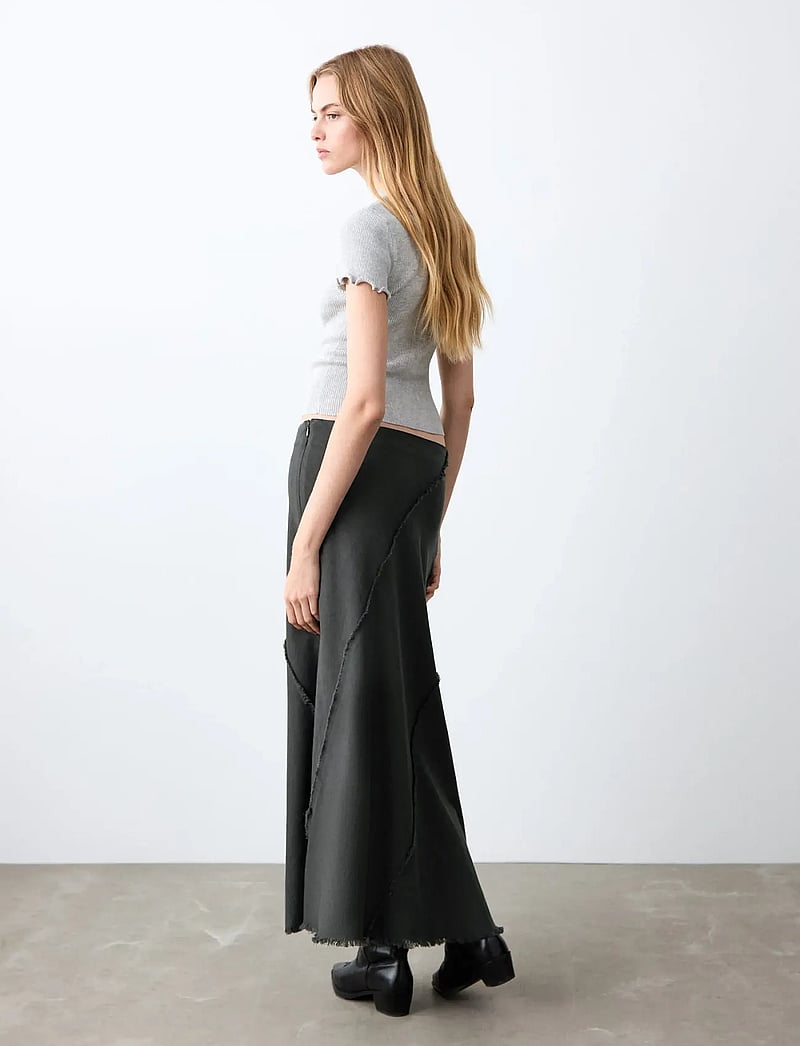 Mango - Long skirt with distressed details - maxi skirt - charcoal - 2