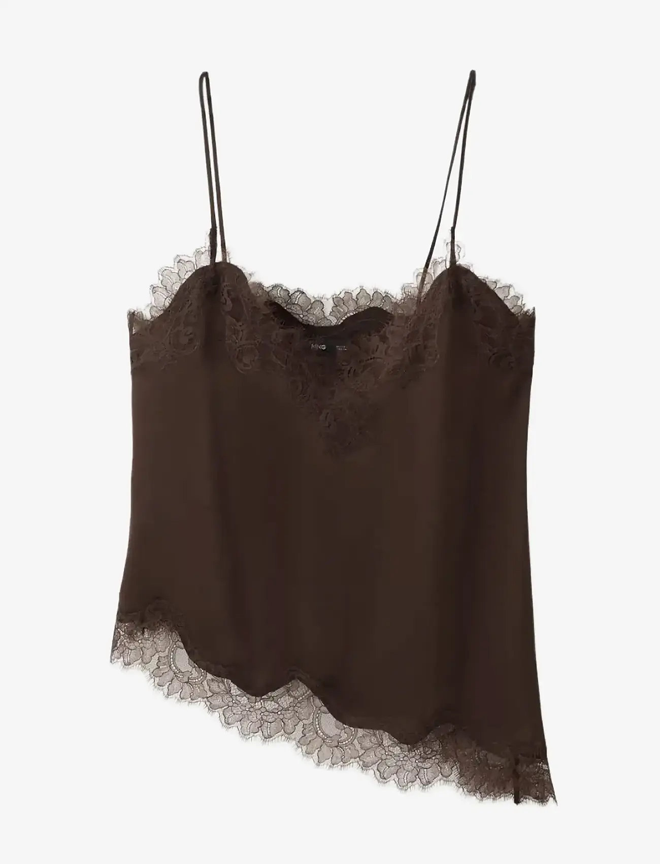 Mango - Lace top - tanktops - brown - 1