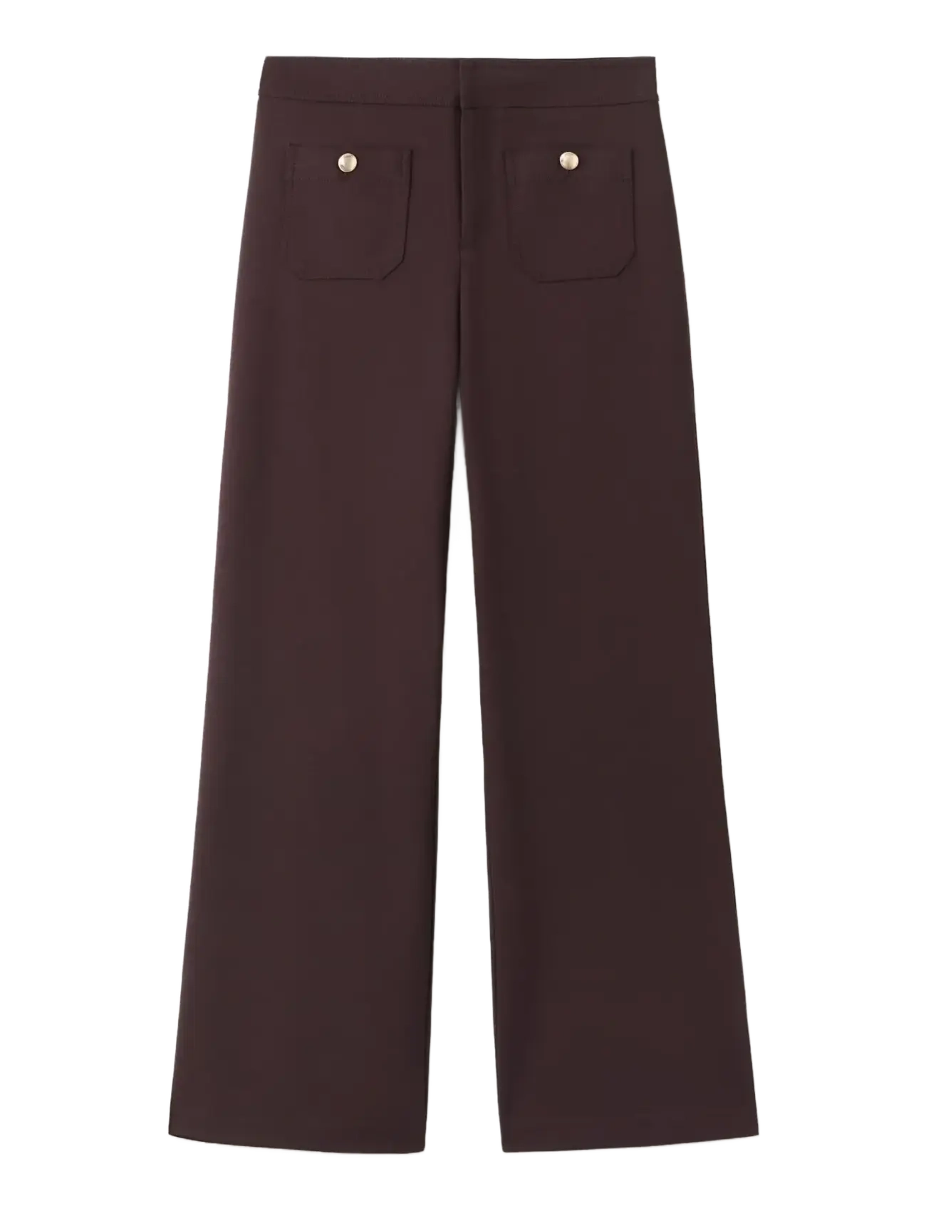 MANGO Straight Hosen With Jewel Buttons Gold - 36 - Damen