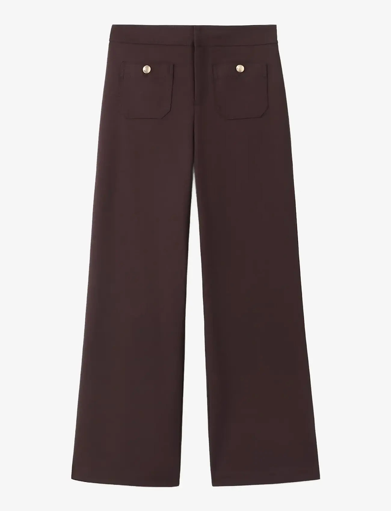 Mango - Straight trousers with jewel buttons - bukser med lige ben - dark red - 1