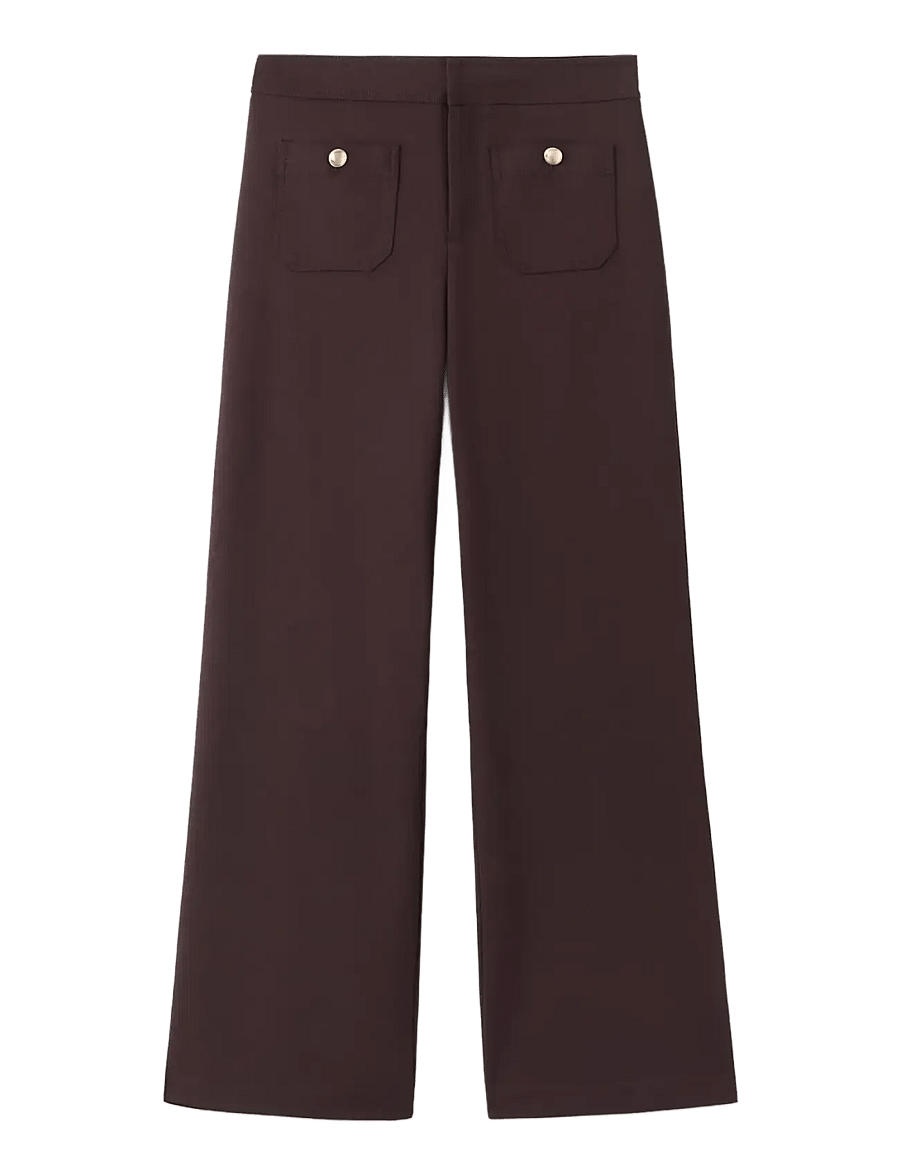 Mango - Straight trousers with jewel buttons - hose mit geradem bein - dark red - 1