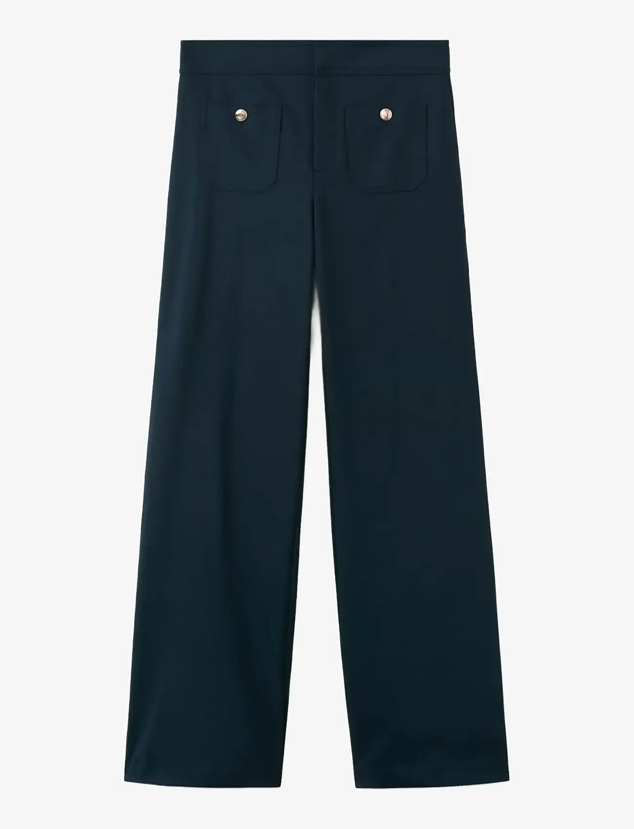 Mango - Straight trousers with jewel buttons - bukser med lige ben - navy - 1