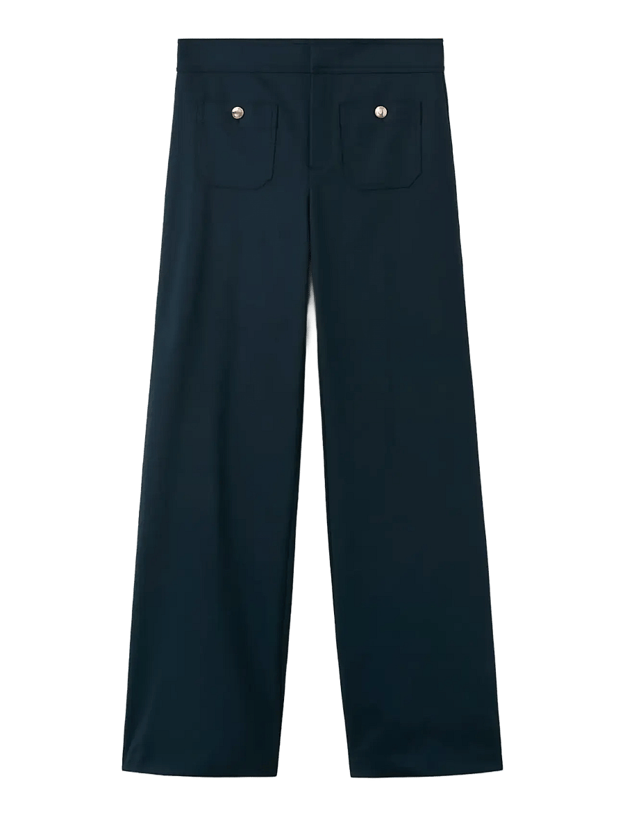 Mango - Straight trousers with jewel buttons - bukser med lige ben - navy - 1