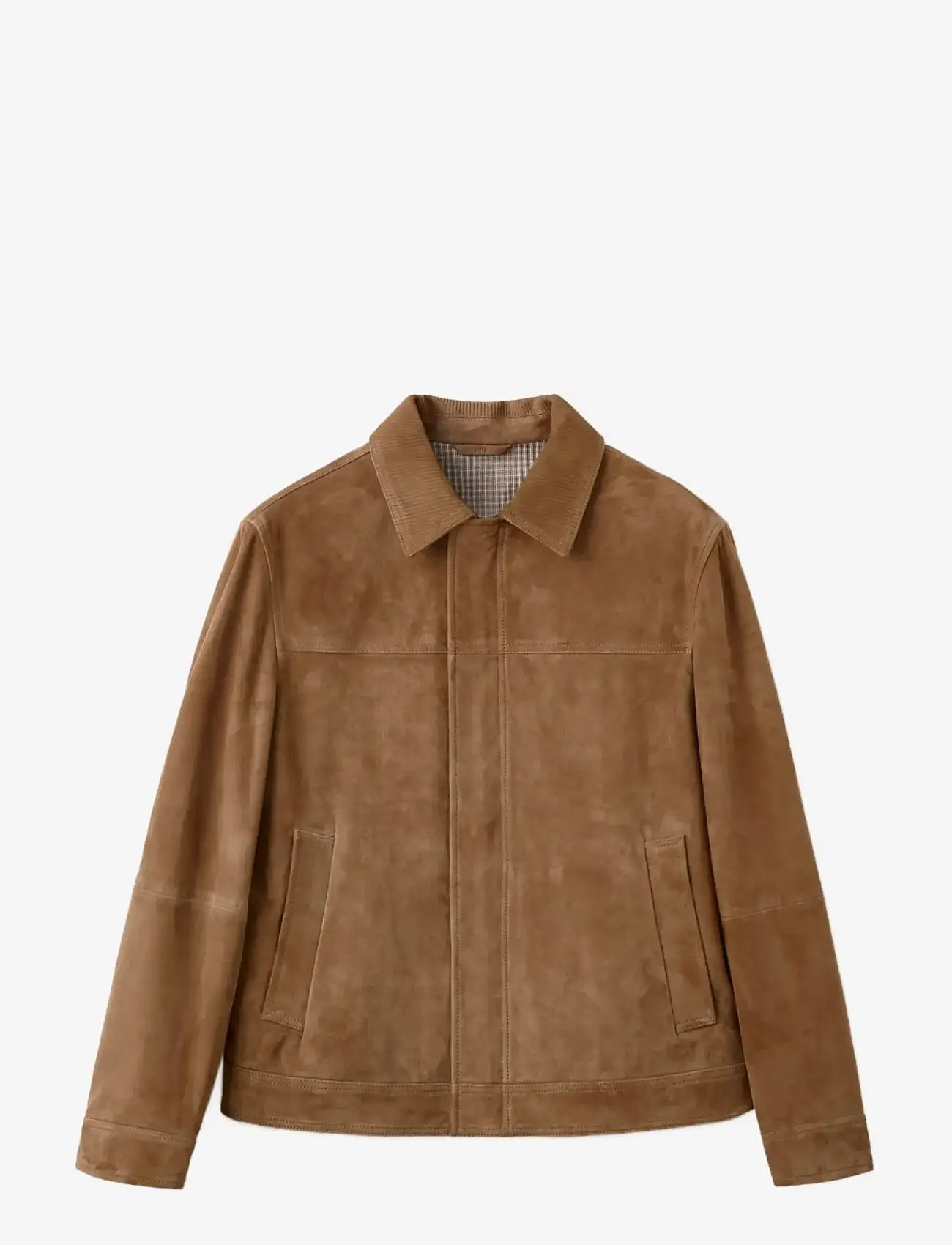 Mango - 100% leather jacket with pockets - Üleriided - dark brown - 1