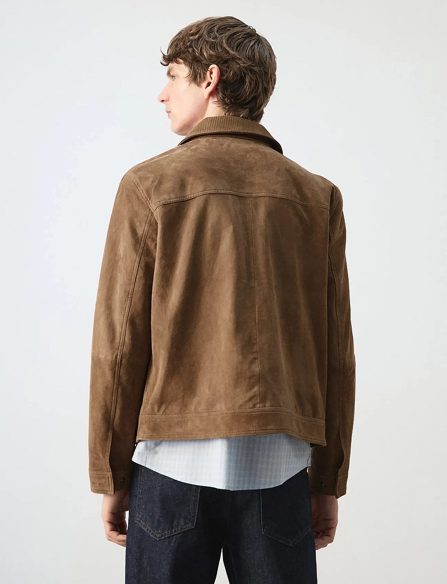 Mango - 100% leather jacket with pockets - kevättakit - dark brown - 2