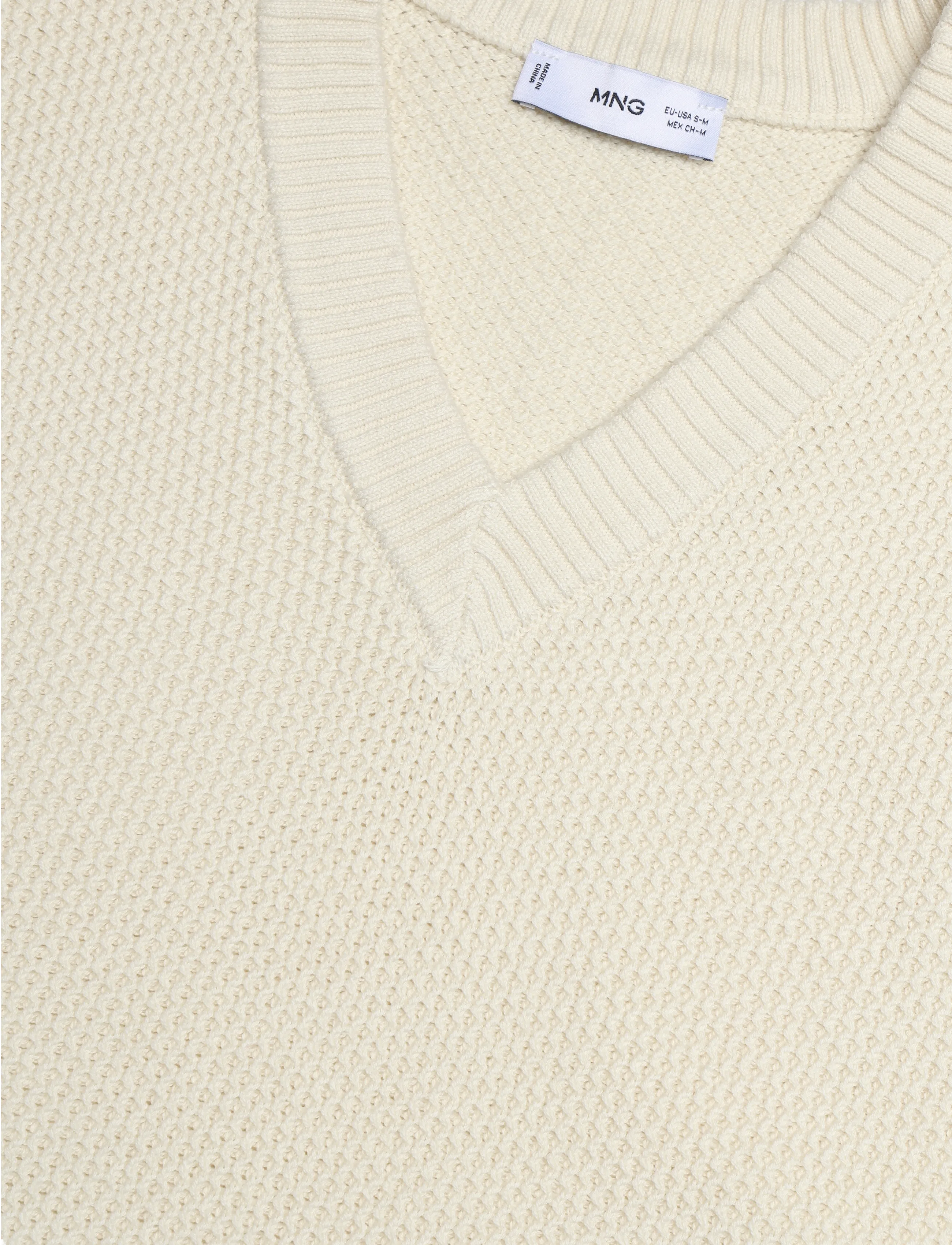 Mango - Microstructure knit gilet - strikveste - light beige - 4