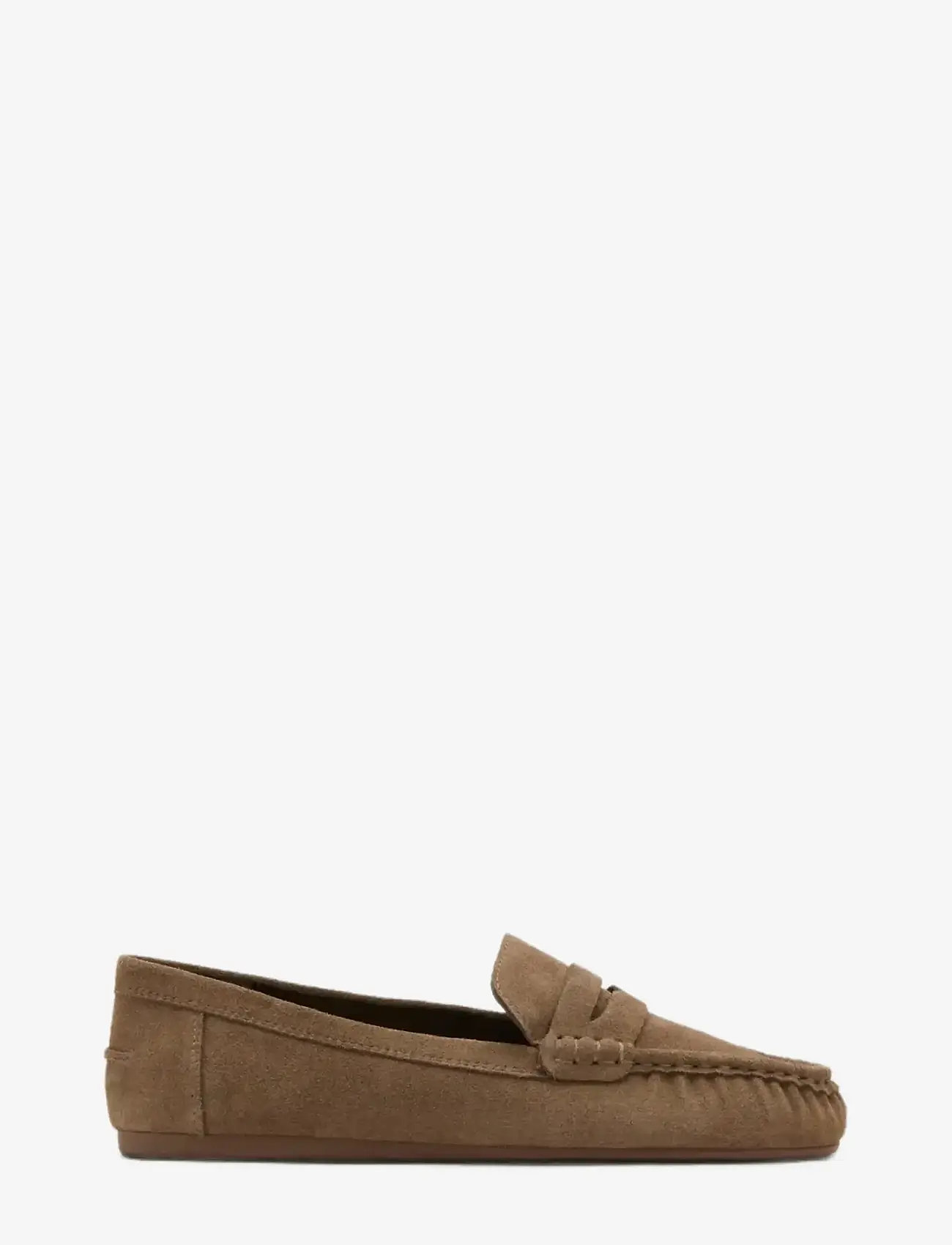 Mango - Suede penny loafers - mode trends - medium brown - 0