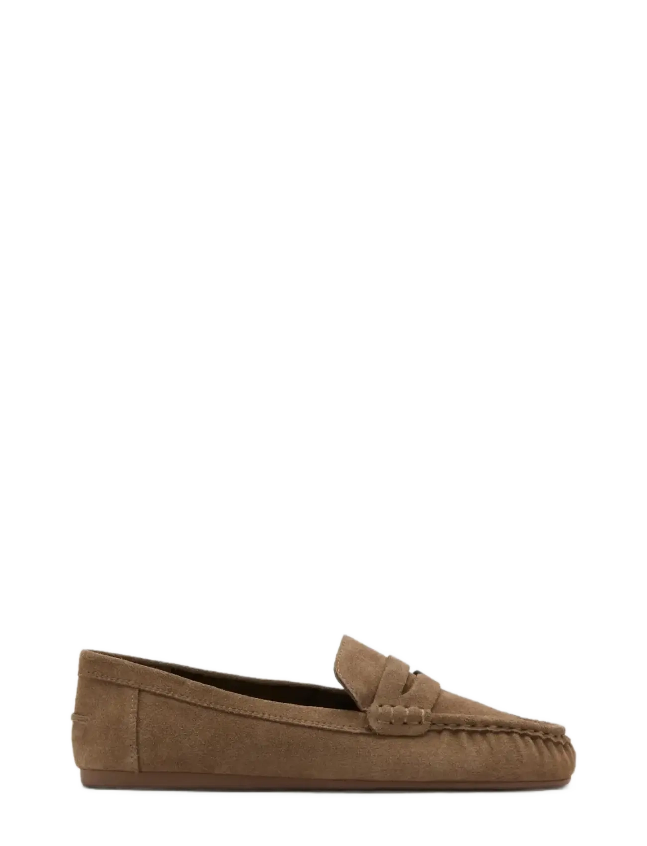 Mango Suede penny loafers - Transitional Layering - MEDIUM BROWN / brown