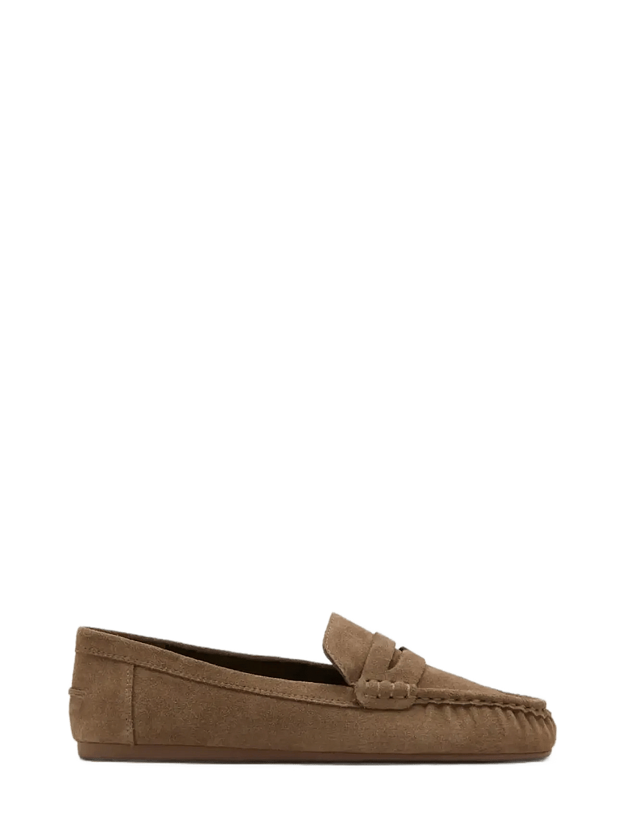Mango - Suede penny loafers - muotitrendit - medium brown - 0