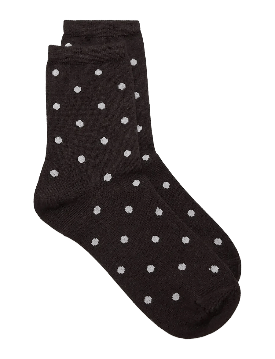 Mango - Polka dot socks - kashmir - dark brown - 0