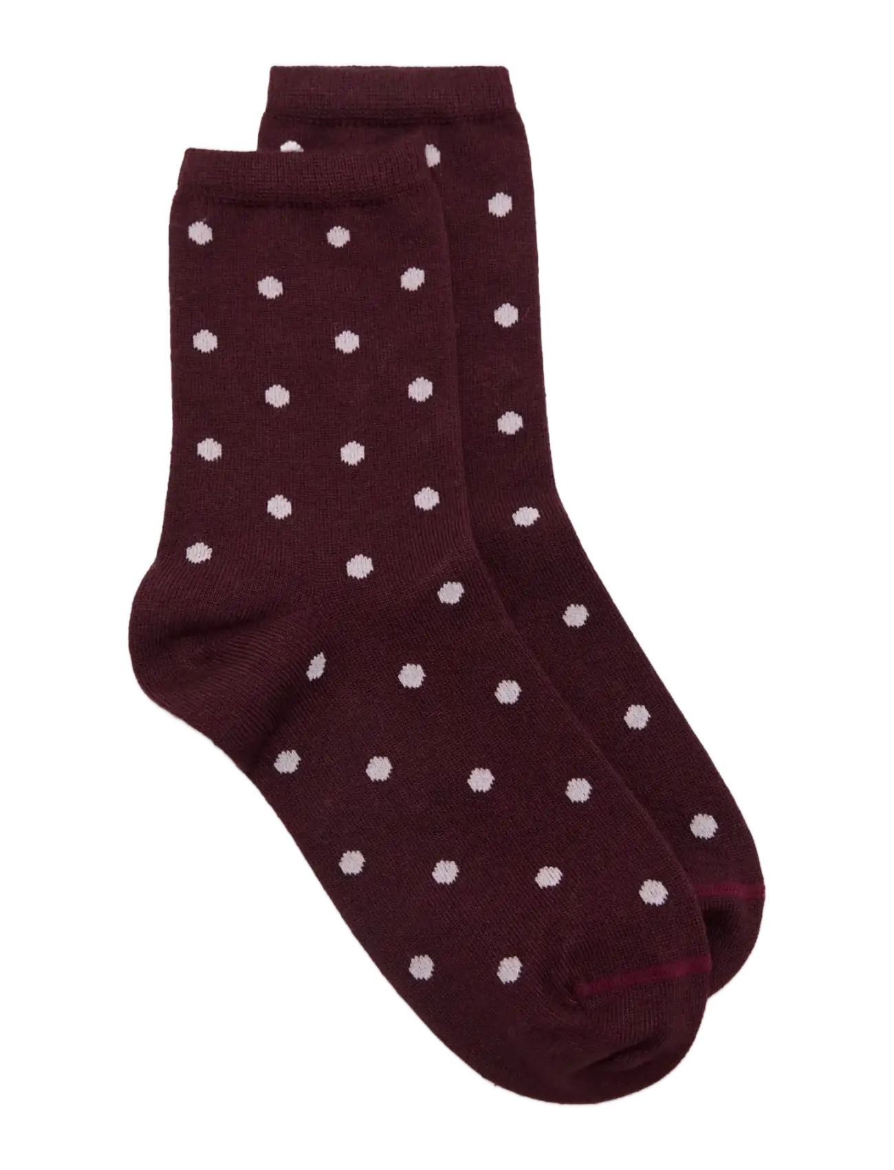 Mango Polka dot socks - One Size - Strømper - DARK RED / burgundy