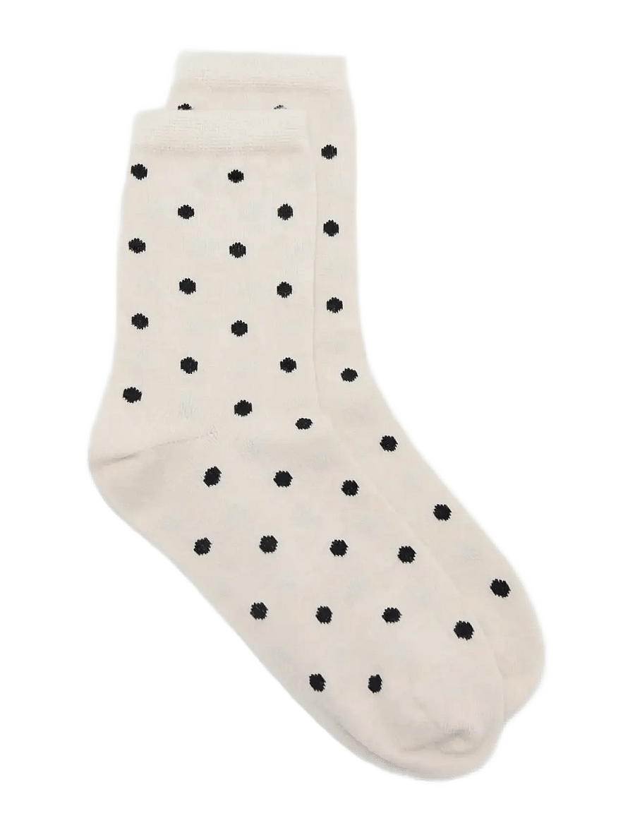 Mango - Polka dot socks - kashmir - light beige - 0