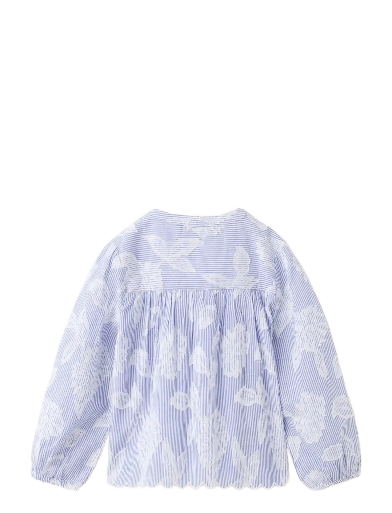 Mango - Floral embroidered blouse - blusar & tunikor - lt-pastel blue - 1