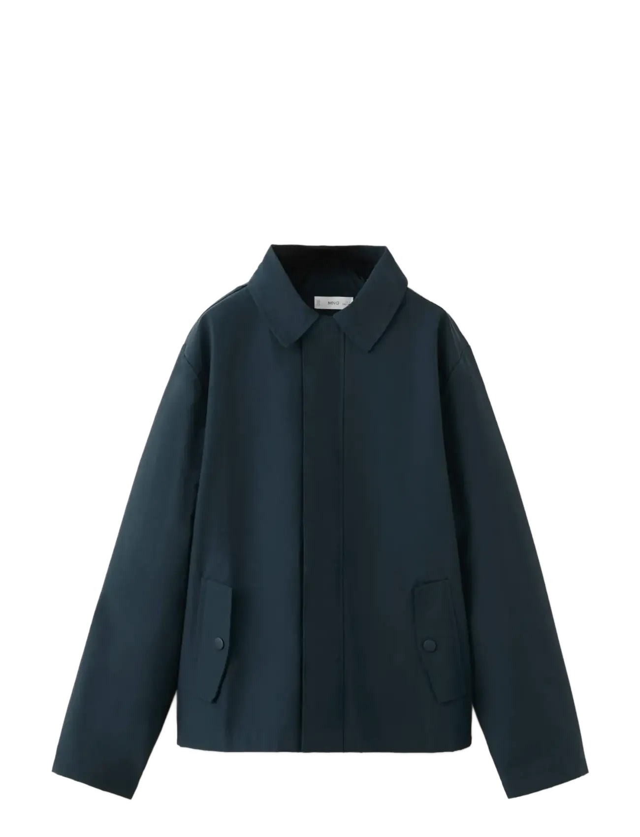 Mango Cotton jacket with shirt collar - Kampagne - NAVY / navy