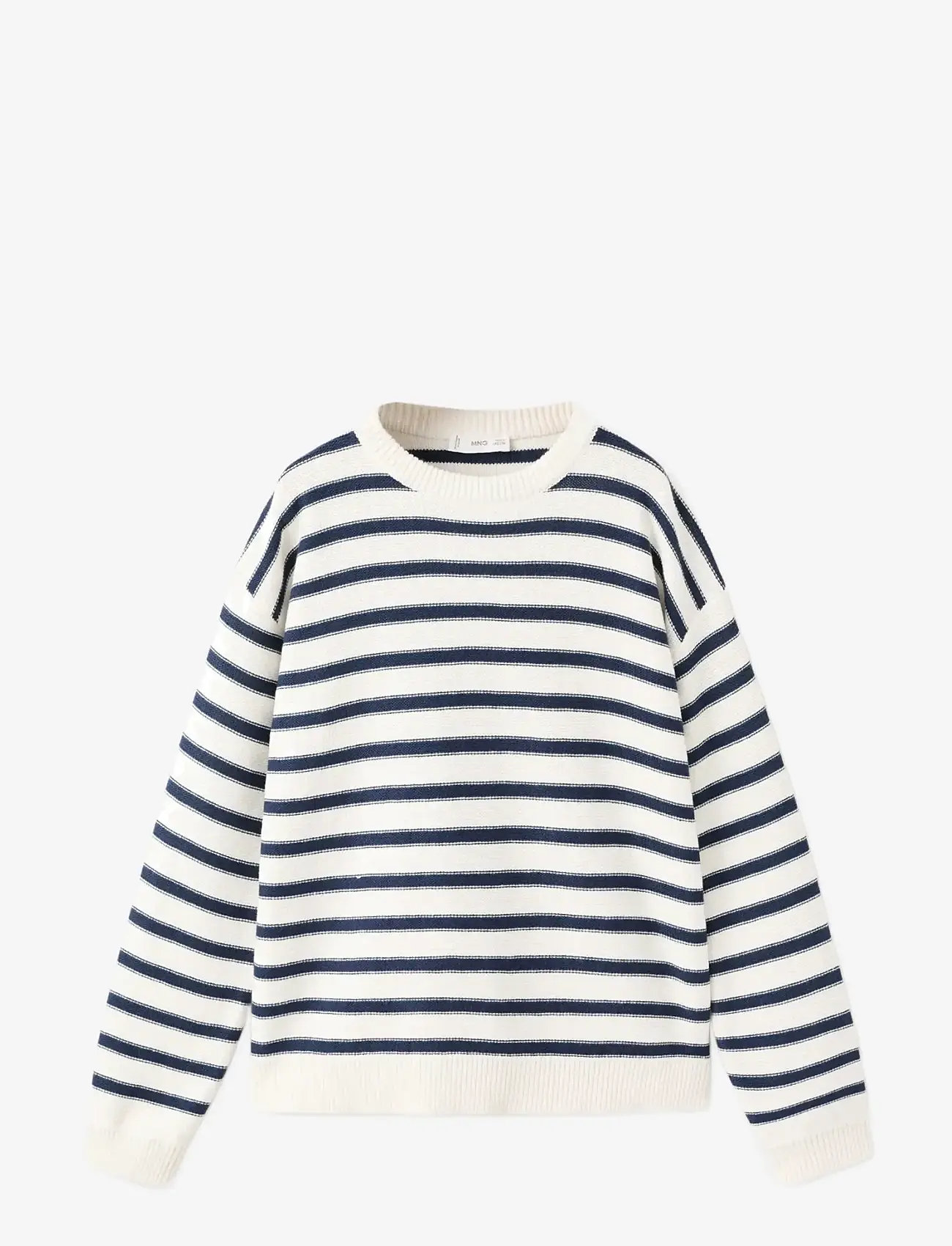 Mango - Knit striped sweater - trøjer - natural white - 0