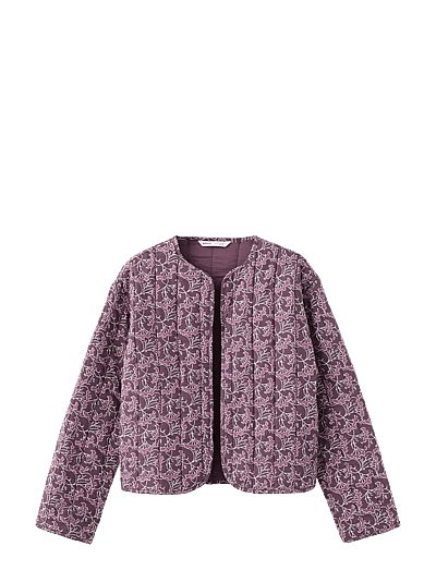 Mango Reversible printed quilted jacket - Jackets - PURPLE / purple