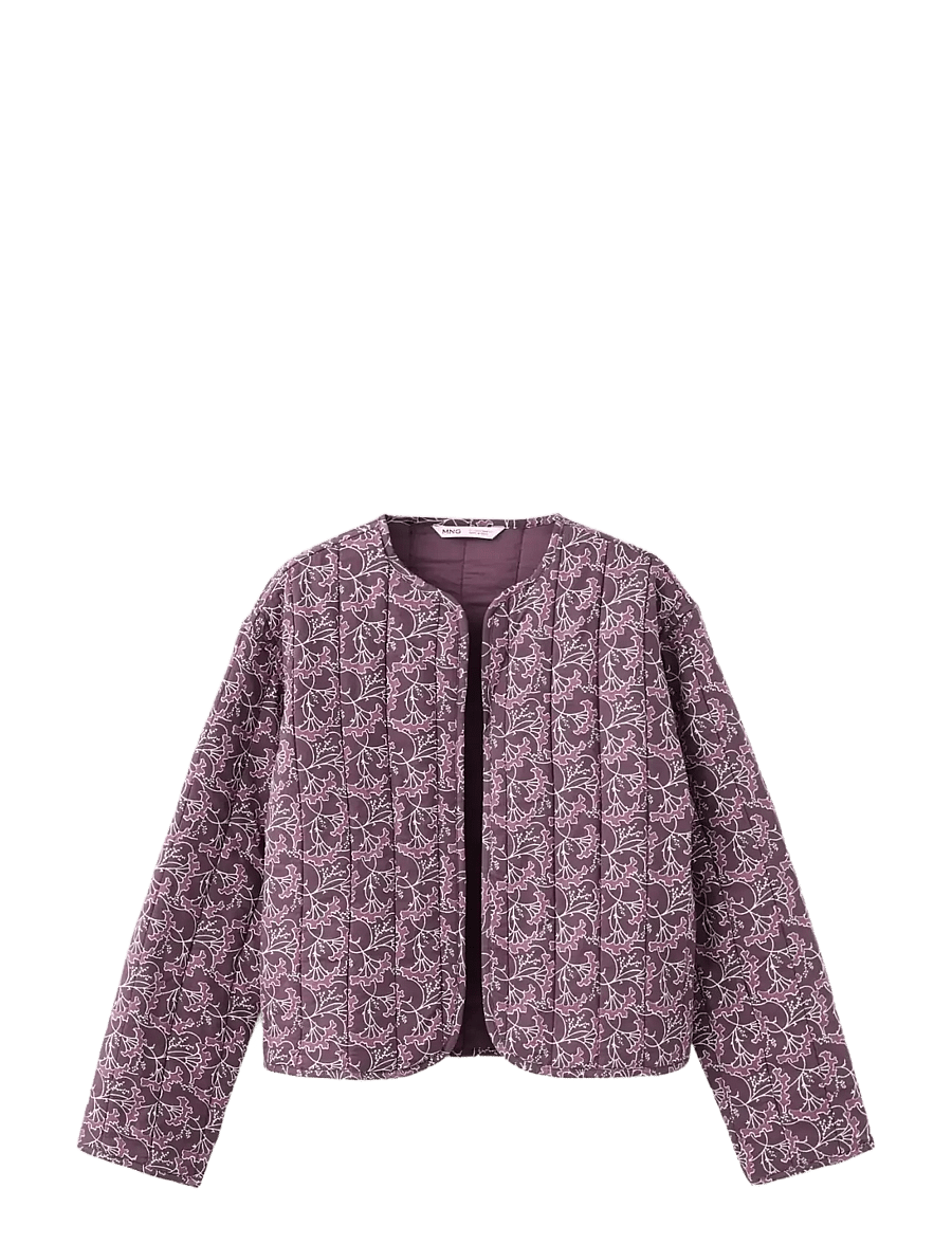 Mango - Reversible printed quilted jacket - quiltede jakker - purple - 1