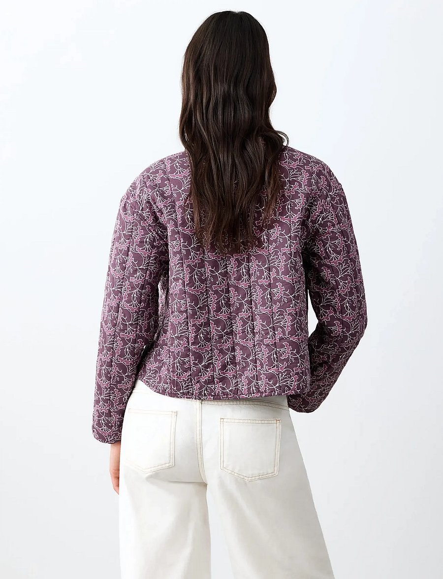Mango - Reversible printed quilted jacket - quiltede jakker - purple - 2
