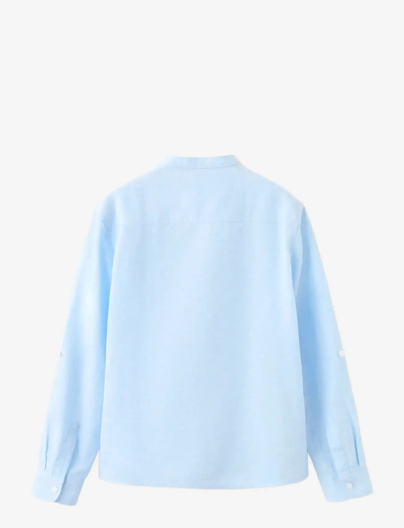 Mango - Linen-blend shirt - langærmede skjorter - lt-pastel blue - 1