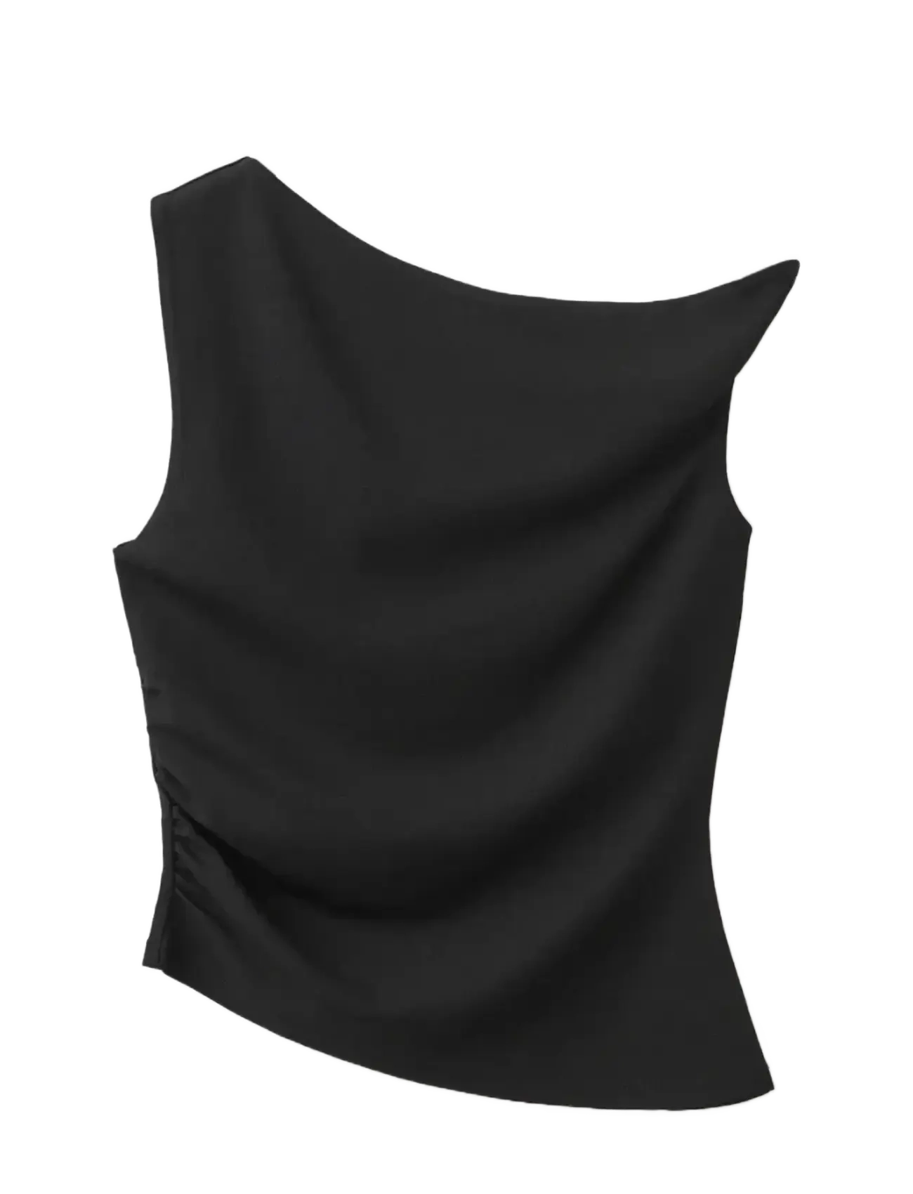 MANGO Asymmetrical Fitted Oberteil Schwarz - L - Damen