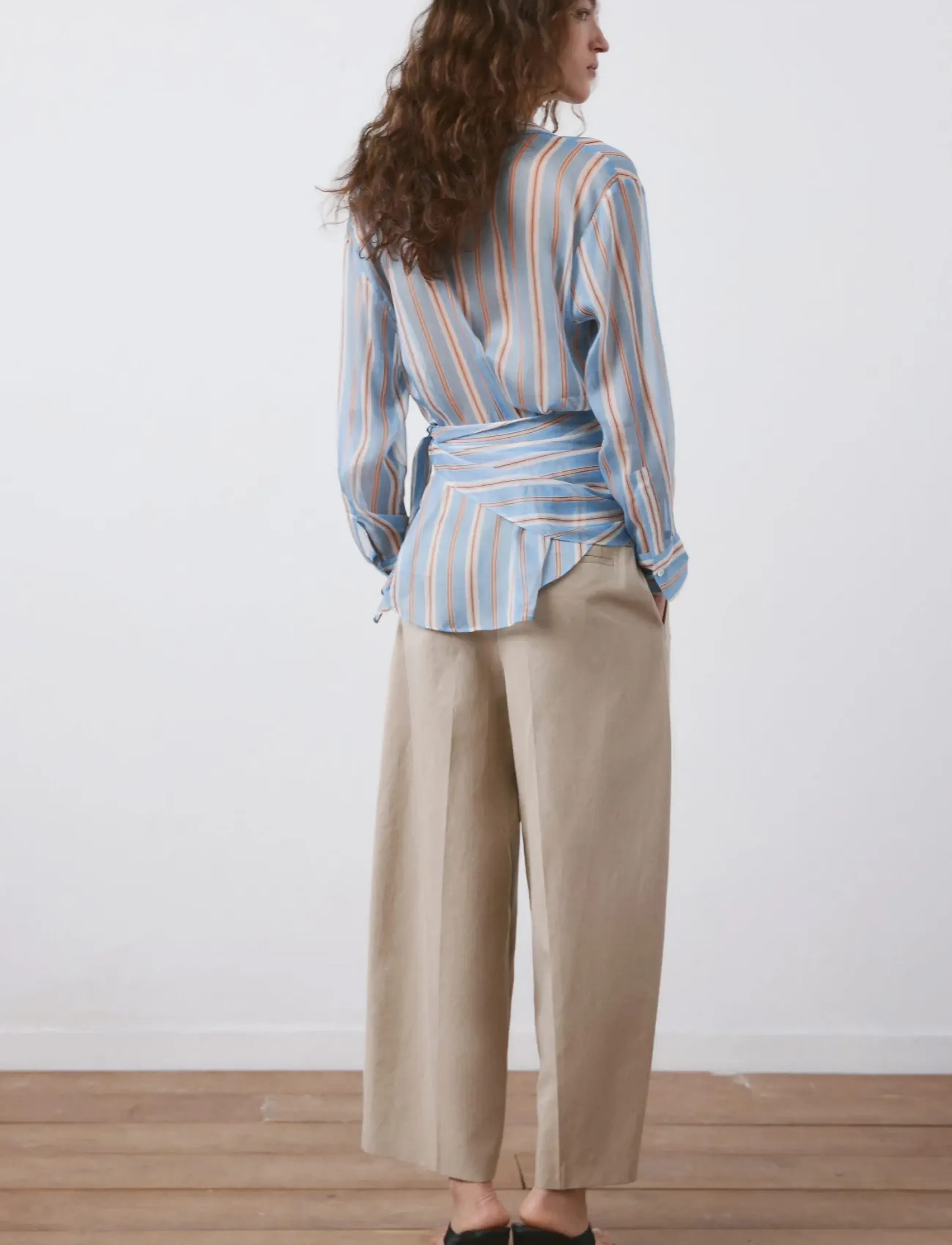 Mango - Striped handkerchief shirt - langærmede skjorter - medium blue - 2