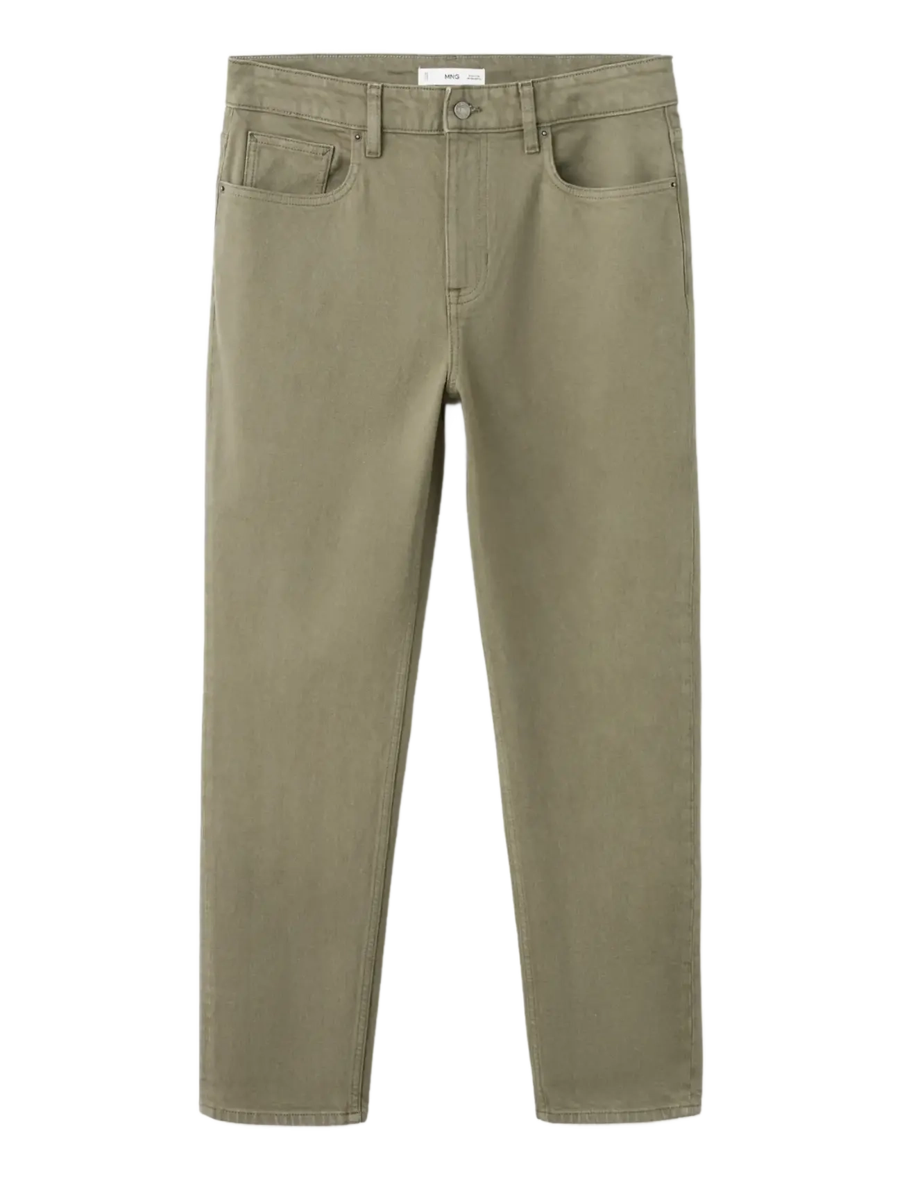 MANGO Ben Cropped Tapered-Fit Jeans Khaki - 46 - Herren
